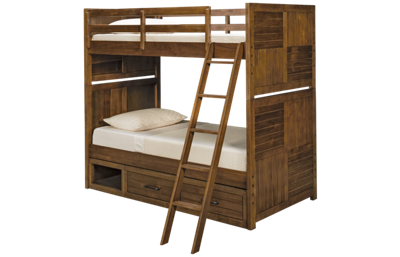 Legacy Classic Summer Camp Twin Over Twin Bunk Bed with Storage