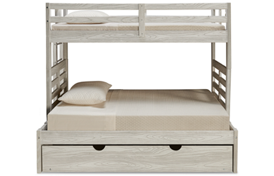 Nate Twin Over Full Bunk Bed with Ladder and Underbed Trundle