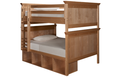Boston Full Over Full Bunk Bed with 4 Cubbies