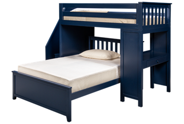 Chester Twin Over Full Bunk Bed with Desk