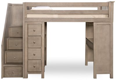 Chester Twin Loft Bed with Dresser, Bookcase and Desk