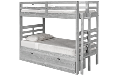 Nate Twin Over Twin Bunk Bed with Ladder and Underbed Storage