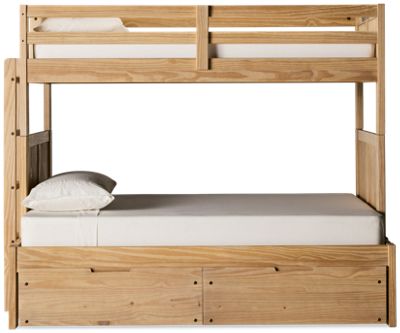 Sandstone Twin Over Full Bunk Bed - Underbed Storage - Safety Guard Rails - Convenient Ladder - Versatile Finish