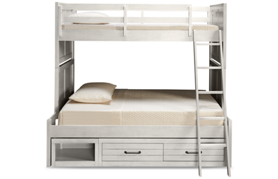 Summer Camp Twin Over Full Bunk Bed with Storage