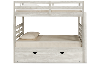 Nate Twin Over Twin Bunk Bed with Ladder and Underbed Trundle