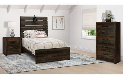 Drystan 3 Piece Twin Bedroom Set Includes: Bed, Chest and Nightstand