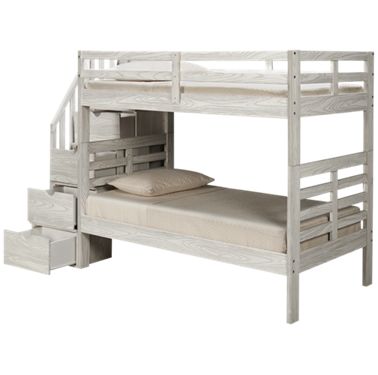 Innovations Nate Twin, Jordan Twin Over Full Staircase Bunk Bed