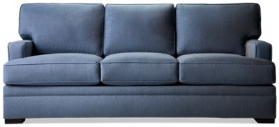 Choices Sofa - Durable Sunbrella Fabric - Supportive Back - Track Arms - Two Toss Pillows Included