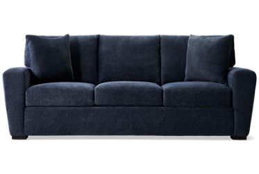 Rosie Sofa - Mid-Century Modern Silhouette - Block Feet - Plush Cushions - Includes Two Toss Pillows - Durable Construction