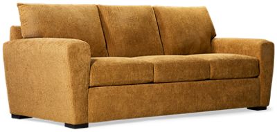 Rosie Sofa - Mid-Century Modern Silhouette - Durable Construction - Includes Two Toss Pillows