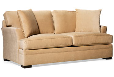 Choices Condo Sofa - Cozy Transitional Style - Plush Cushions - Flared Track Arms - Includes Two Toss Pillows - Perfect for Small Spaces