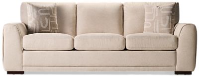Nolan Sofa - Chic Casual Style - Plush Back & Seat Cushions - Flared Track Arms - Solid Block Feet - Durable Polyester Fabric
