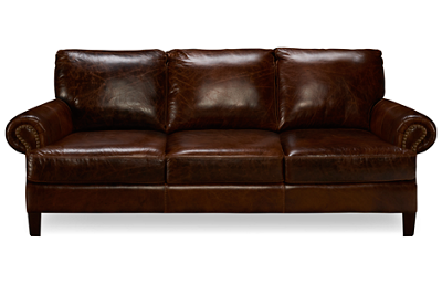 Memphis Leather Sofa with Nailhead