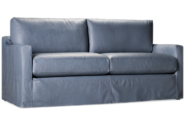 Wellfleet Leather Sofa with Slipcover