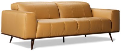 Scacco Sofa - Top-Grain Leather - Wide Track Arms - Subtle Tufting - Adjustable Headrests for Customized Comfort