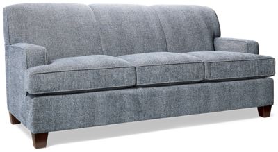 Charlotte Sofa - Durable Fabric - Track Arms - Two Coordinating Toss Pillows - Plush Cushions - Traditional Comfort