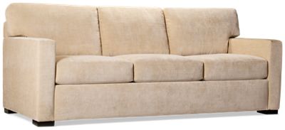 Daisy Sofa - Soft Chenille Upholstery - Track Arms - Two Toss Pillows - Cozy Comfort