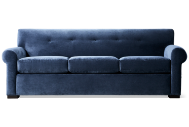 Lily Sofa - Luxurious Chenille Polyester - Rolled Arms - Two Cozy Toss Pillows - Plush Box Seat Cushions