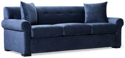Lily Sofa - Luxurious Chenille Polyester - Rolled Arms - Two Cozy Toss Pillows - Plush Box Seat Cushions