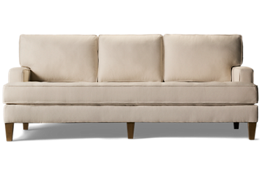 Carter Sofa - Soft Durable Fabric - Track Arms - Button-Tufted Bench Seat