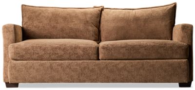 Patagonia Sofa - Velvety Soft Fabric - Sleek Track Arms - Modern Comfort - Includes Two Toss Pillows