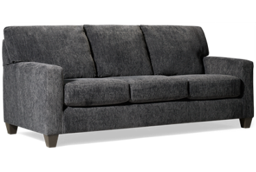 Dorm Sofa - Soft Textured Upholstery - Plush Foam Cushions - Sleek Track Arms - Tapered Square Legs - Durable Hardwood Frame
