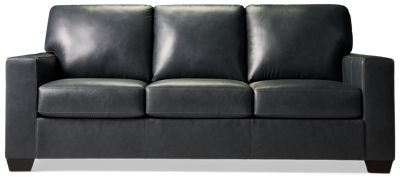 Arlington Leather Sofa - Soft Top-Grain Leather - Track Arms - Plush Comfort