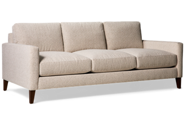 Design Lab Sofa Plus - Soft Textured Chenille Fabric - Sleek Track Arms - Pluma Plush Cushions - 42" Lounge Seat Depth