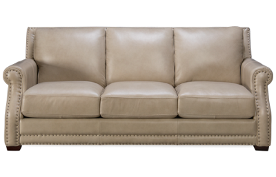 Everly Leather Sofa with Nailhead
