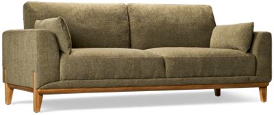 Meadow Sofa - Mid-Century Modern Design - Textured Upholstery - Two Lumbar Toss Pillows