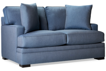 Choices Loveseat - Durable Sunbrella Fabric - Supportive Back - Track Arms - Two Toss Pillows Included