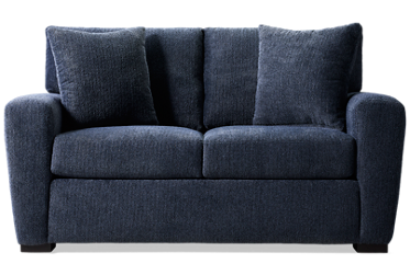 Rosie Loveseat - Mid-Century Modern Silhouette - Durable Construction - Includes Two Toss Pillows