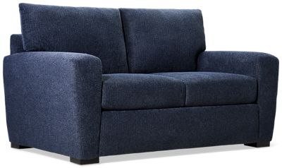 Rosie Loveseat - Mid-Century Modern Silhouette - High Resiliency Foam Cushions - Includes Two Toss Pillows