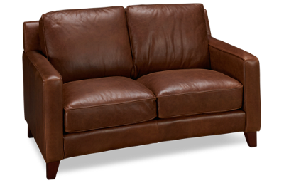 Turner Leather Curved Loveseat