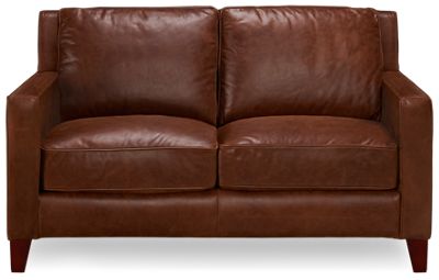 Turner Leather Curved Loveseat Jordan