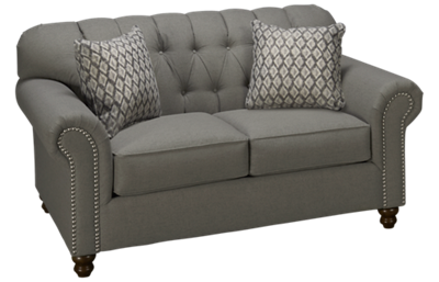 Klaussner Home Furnishings Sinclair Loveseat with Nailhead