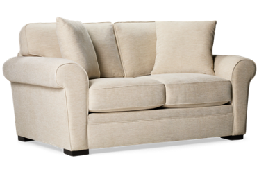Choices Loveseat - Sink-In Box Cushions - Supportive Back - Classic Rolled Arms - Transitional Style - Two Toss Pillows