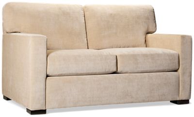 Daisy Loveseat - Soft Chenille Upholstery - Track Arms - Two Toss Pillows - Cozy Comfort