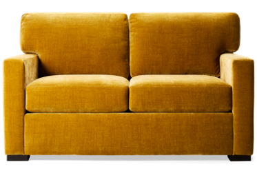 Daisy Loveseat - Soft Chenille Upholstery - Track Arms - Two Toss Pillows - Cozy Comfort