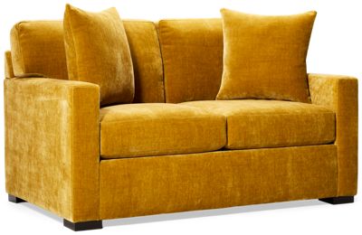 Daisy Loveseat - Soft Chenille Upholstery - Track Arms - Two Toss Pillows - Cozy Comfort