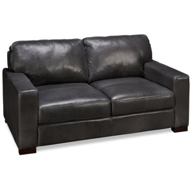 Soft Line Pista Grey Soft Line Pista Grey Leather Loveseat Jordan S Furniture