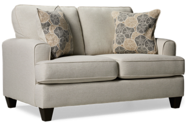 Max Loveseat - Coastal-Inspired Upholstery - Plush Cushions - Wide Track Arms - Includes Two Toss Pillows