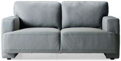 Tribeca Leather Loveseat - Chic Contemporary Design - High Resiliency Foam Cushions - Top Grain Leather