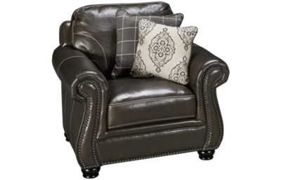 Charleston Leather Chair with Nailhead