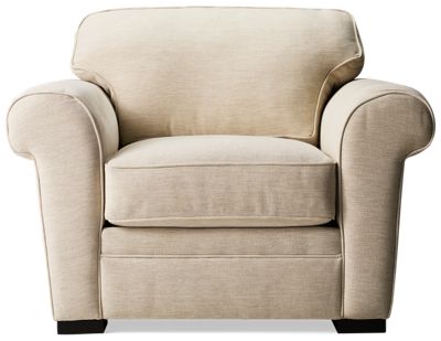 Choices Chair - Sink-In Box Cushion - Supportive Back - Classic Rolled Arms - Transitional Style - Toss Pillow Included