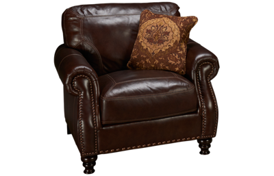 Simon Li Solena Leather Chair with Nailhead