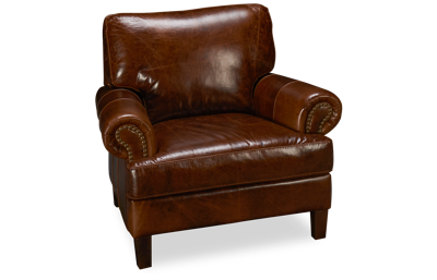Soft Line Memphis Leather Chair with Nailhead