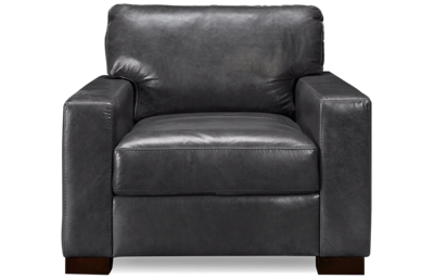 Pista Grey Leather Chair  