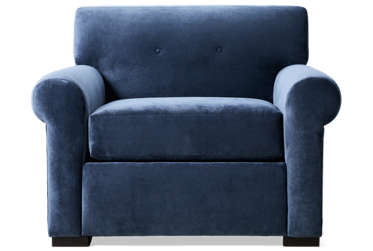 Lily Chair - Luxurious Chenille Polyester - Rolled Arms - Coordinating Toss Pillow - Plush Box Seat Cushion