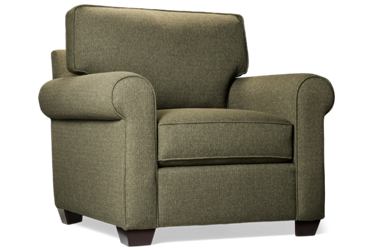 Cuddler Arm Chair - Cozy Back & Seat Cushions - Rolled Arms - Easy Care Fabric